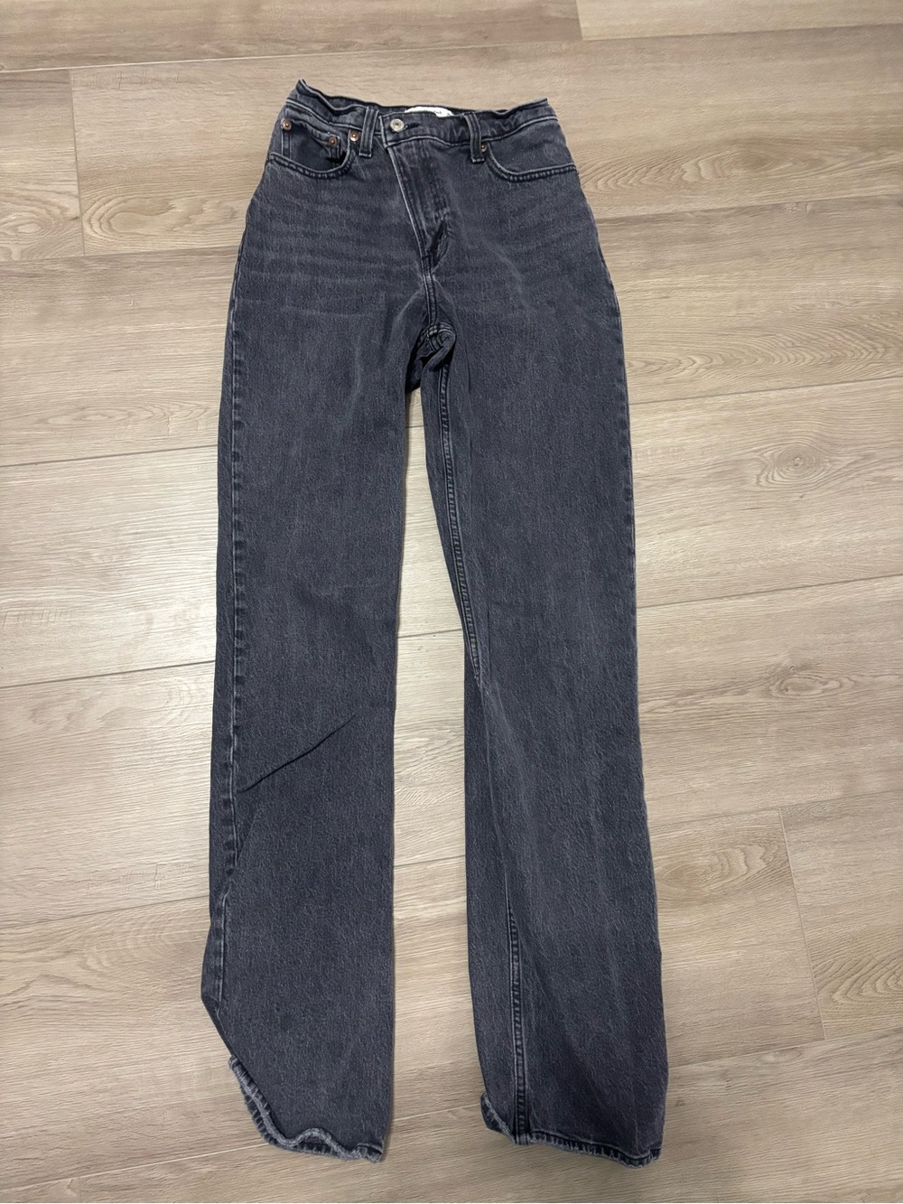 Abercrombie & Fitch Charcoal Straight Leg Jeans